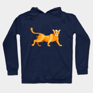 Orange Big Cat Hoodie